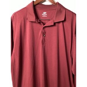 Top Flite Men's Short Sleeve Striped Polo‎ Cranberry Size XXL